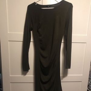 EXPRESS green long sleeved dress